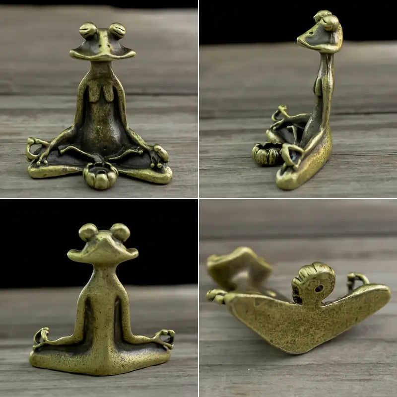 Medito – Eleganter Metall Frosch Räucherstäbchen Halter