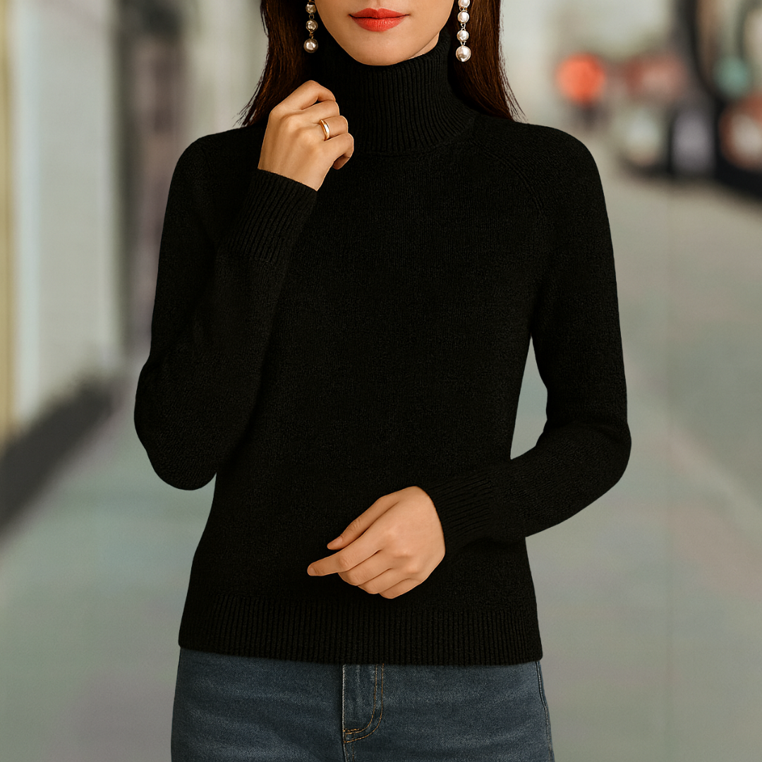 Heather Ultra Soft Classic Pullover Strick-Turtleneck-Pullover