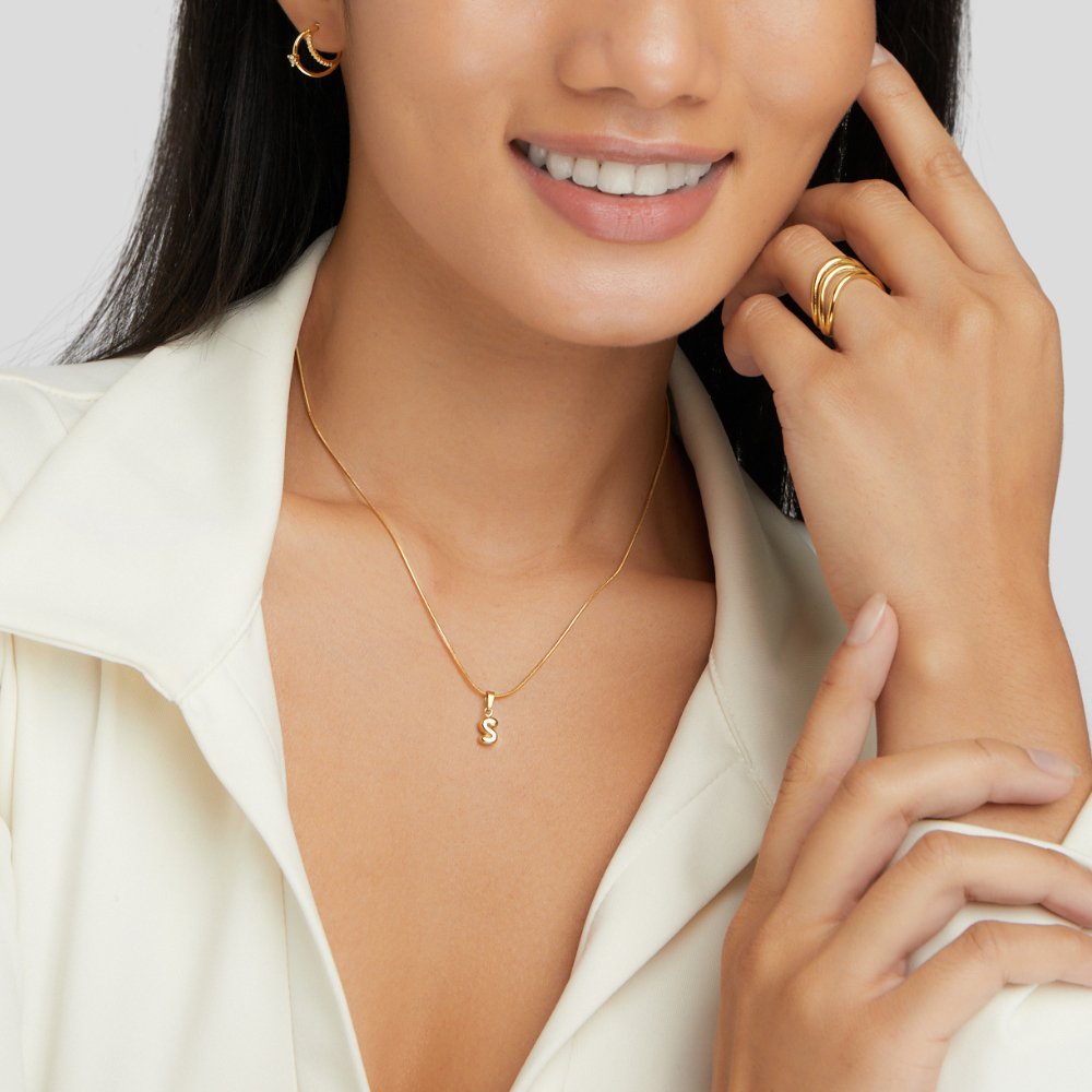 Chic Bubble Letter Halskette