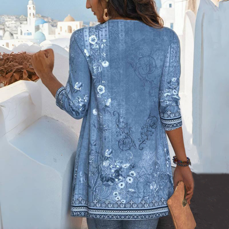 Vintage Floral Print Cardigan