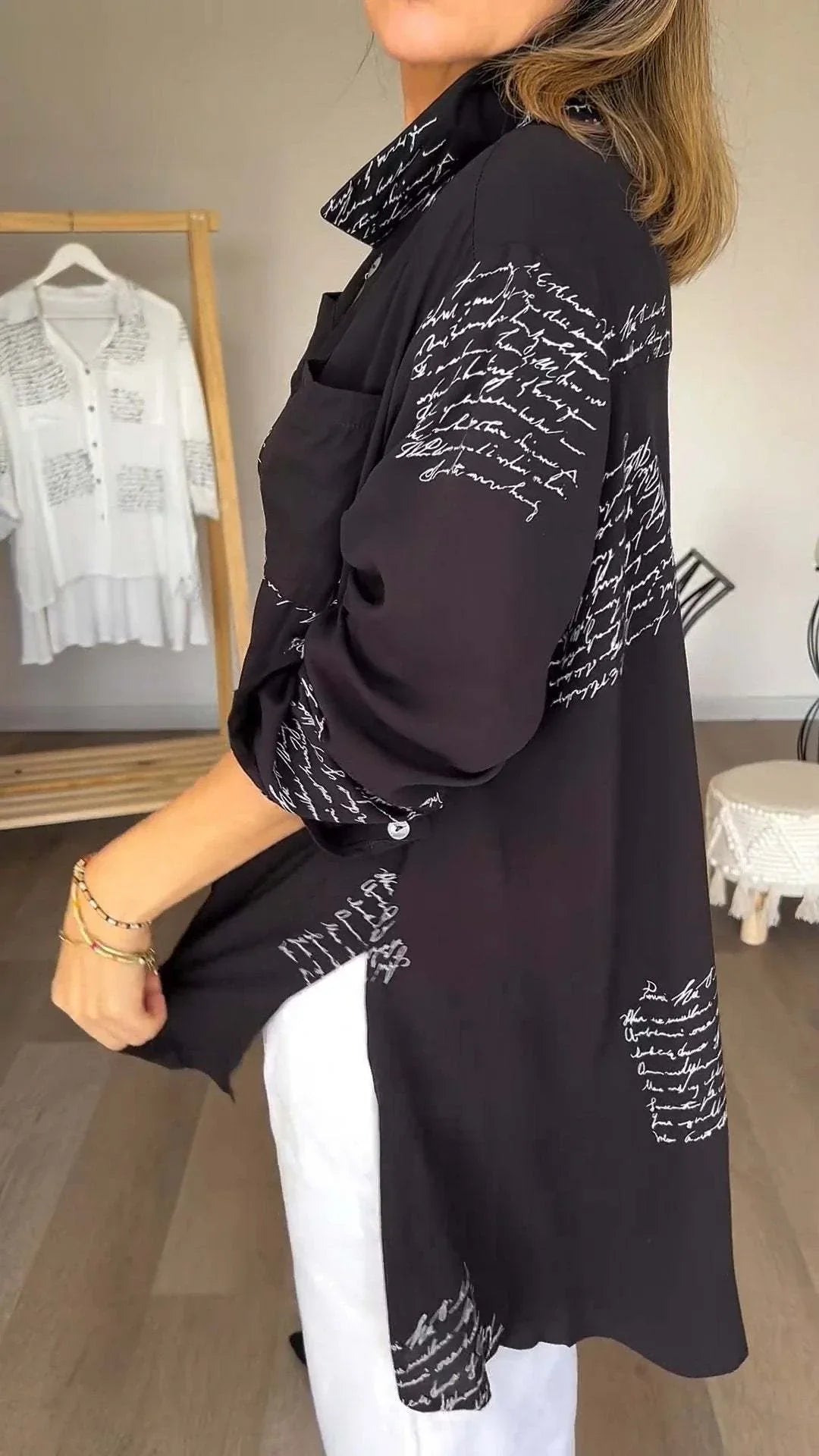 Carain | Hemd mit Handschrift-Design