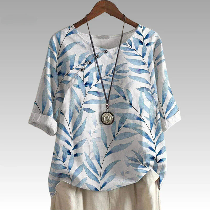 Celia | Naturinspiriertes Top mit Knopfdetails