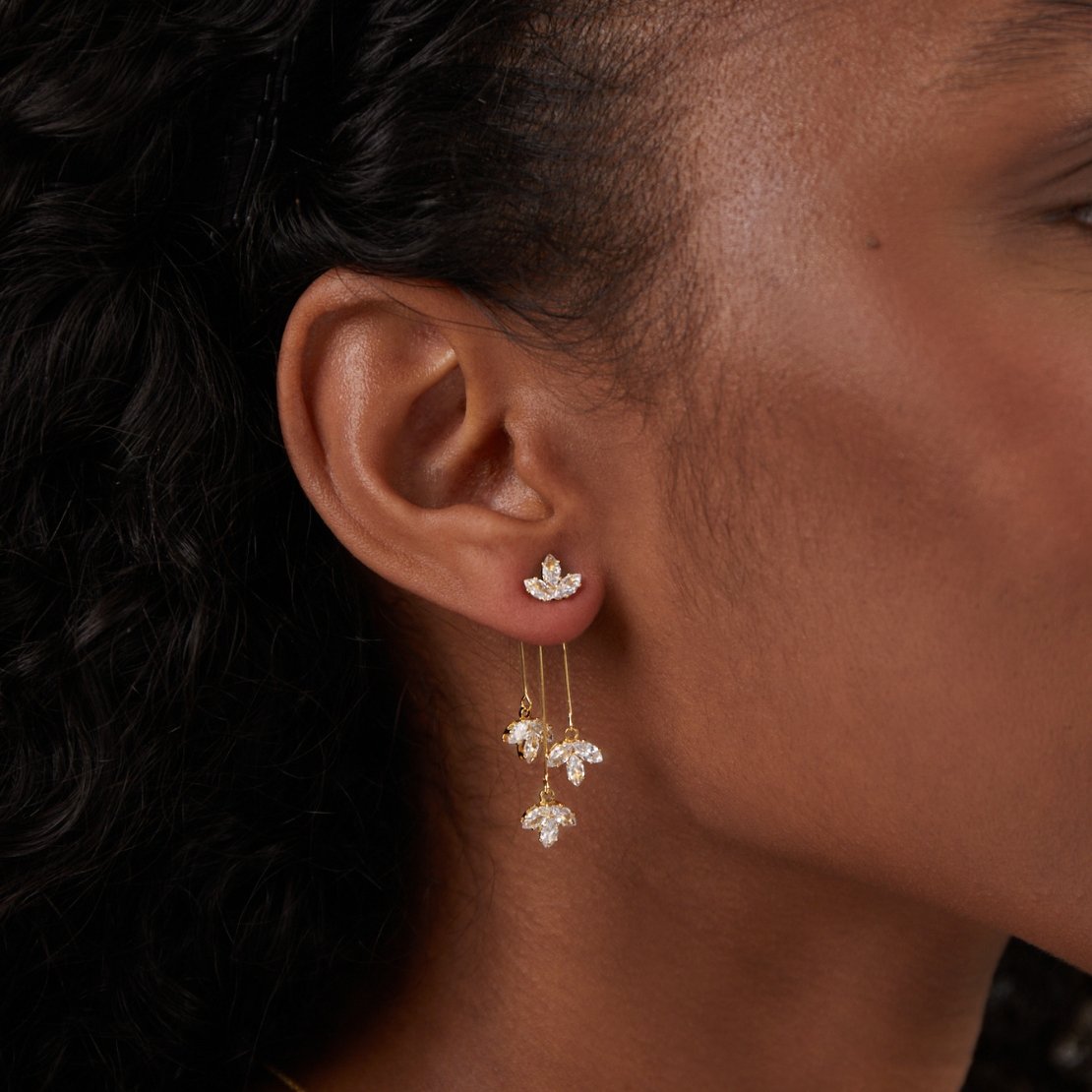 Elegante Wasserfall-Ohrringe