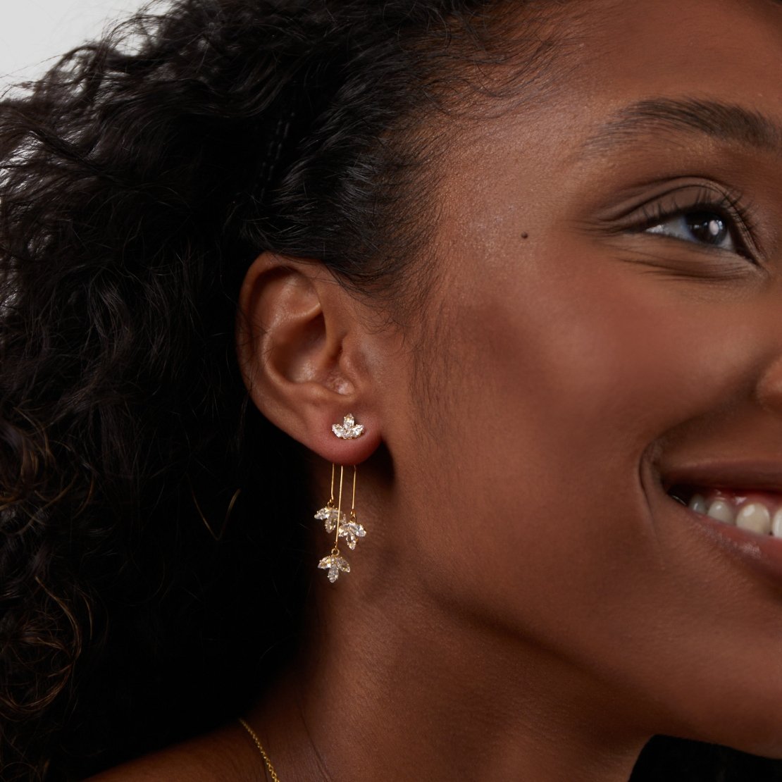 Elegante Wasserfall-Ohrringe