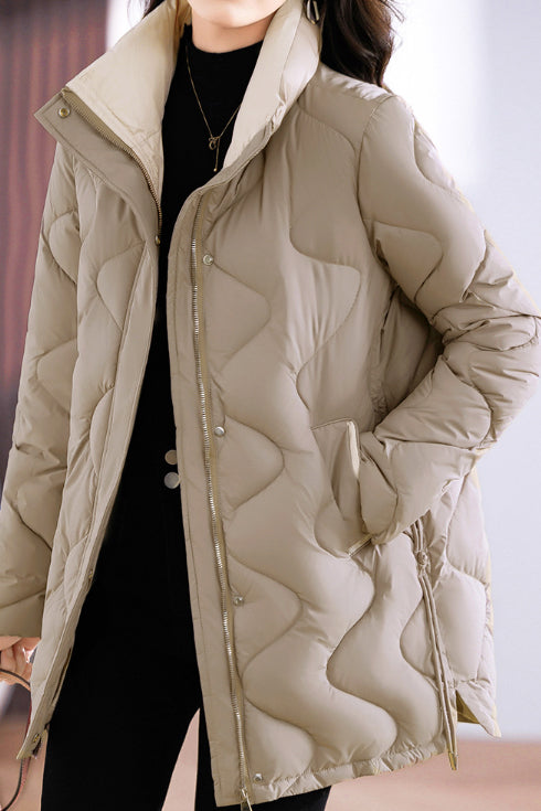 Lässige warme leichte Kapuzenjacke aus Baumwolle