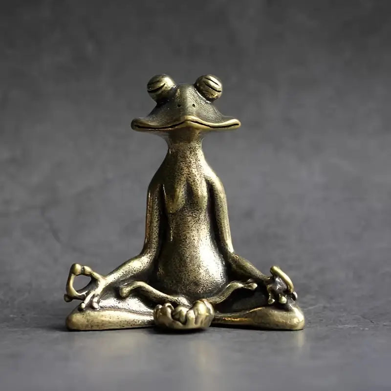 Medito – Eleganter Metall Frosch Räucherstäbchen Halter