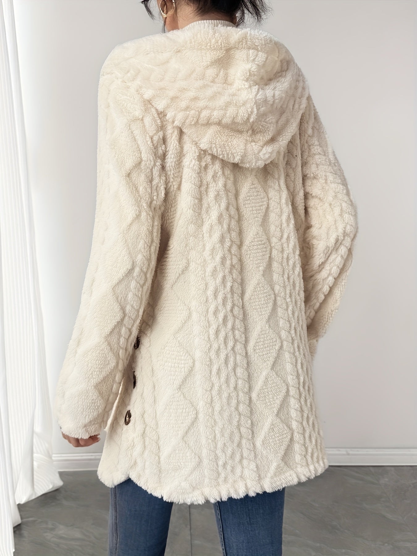 Rauten-Hoodie-Teddyjacke