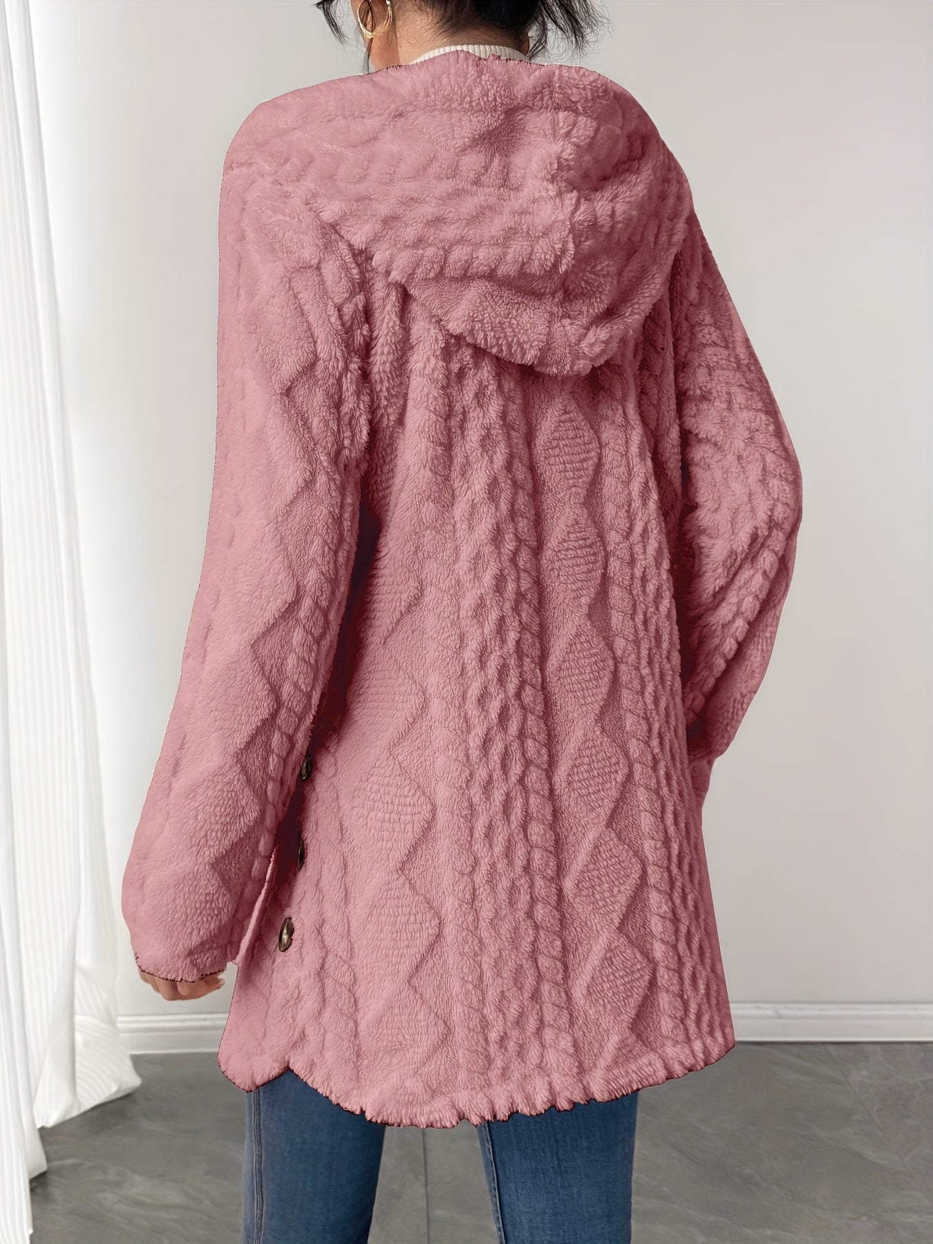 Rauten-Hoodie-Teddyjacke