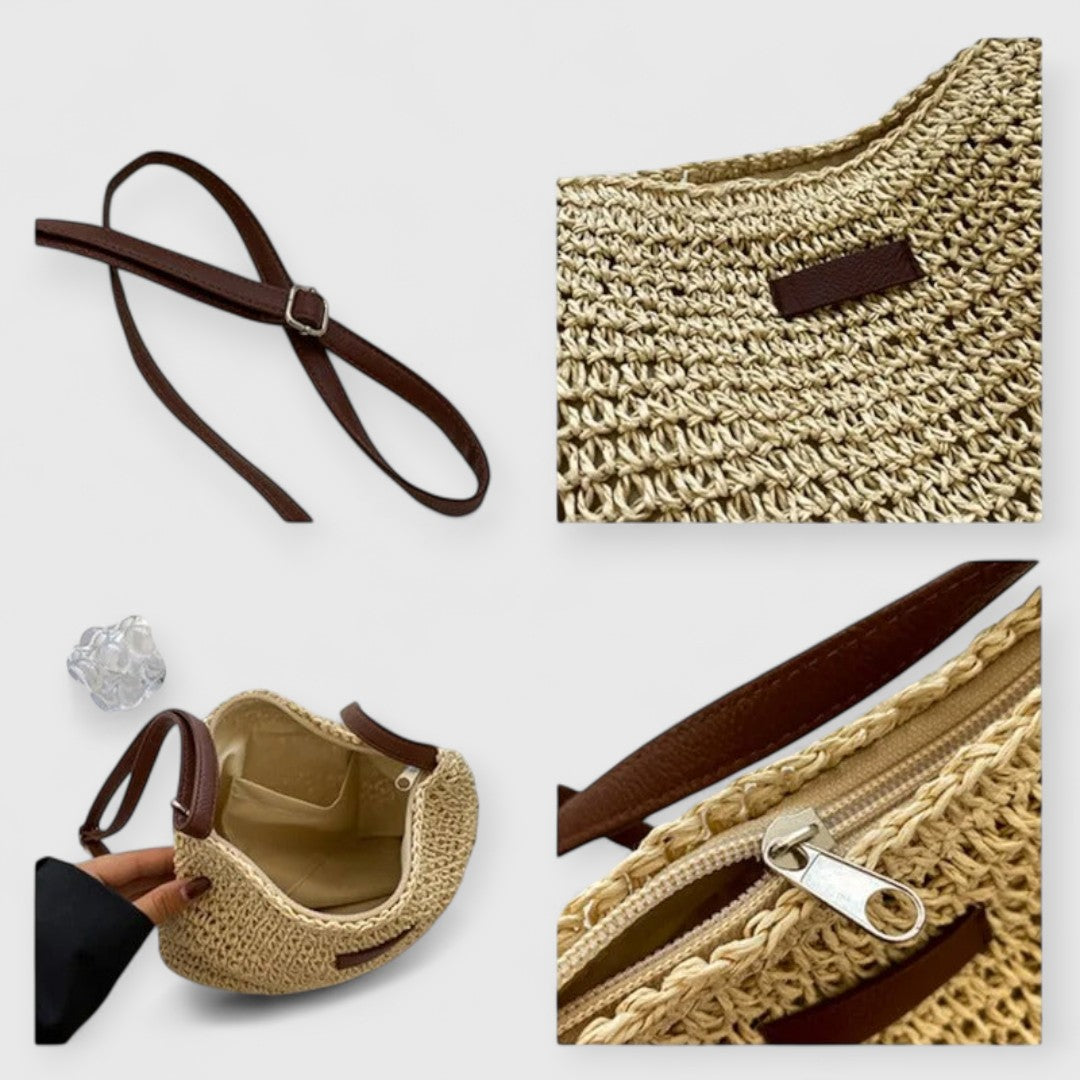 Lina | Handgefertigte Strohtasche