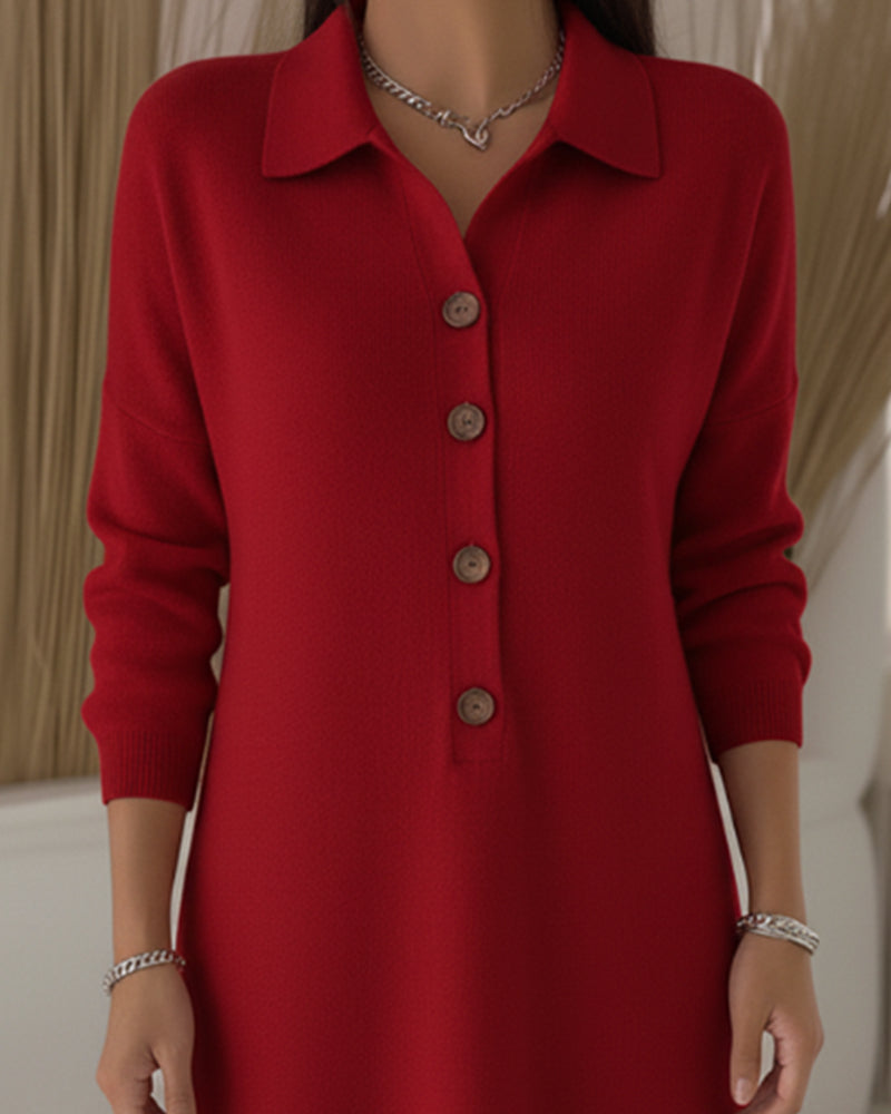 Elegantes Knopfkleid mit Revers