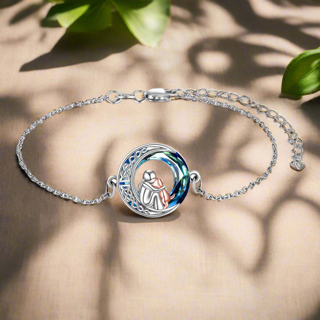 Verstellbares Charm-Armband für Hunde aus Sterlingsilber