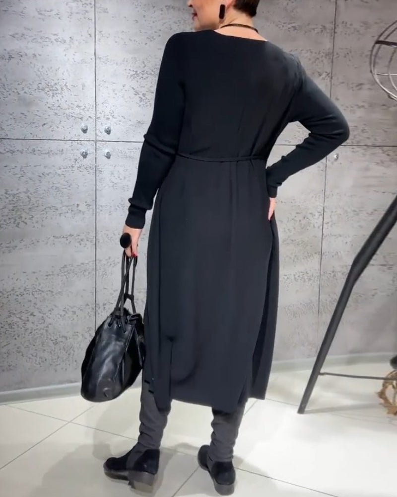 Einfarbige Kleider mit Bindungen