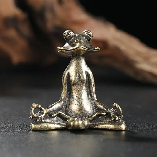 Medito – Eleganter Metall Frosch Räucherstäbchen Halter