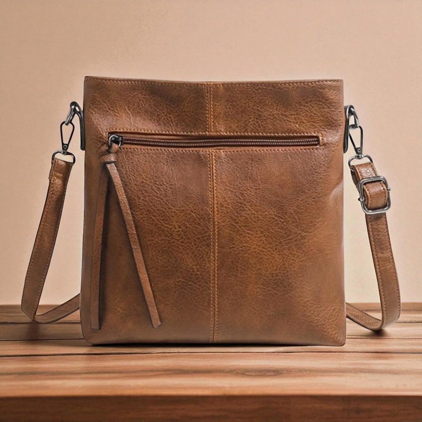 Lenas quadratische Retro-Umhängetasche