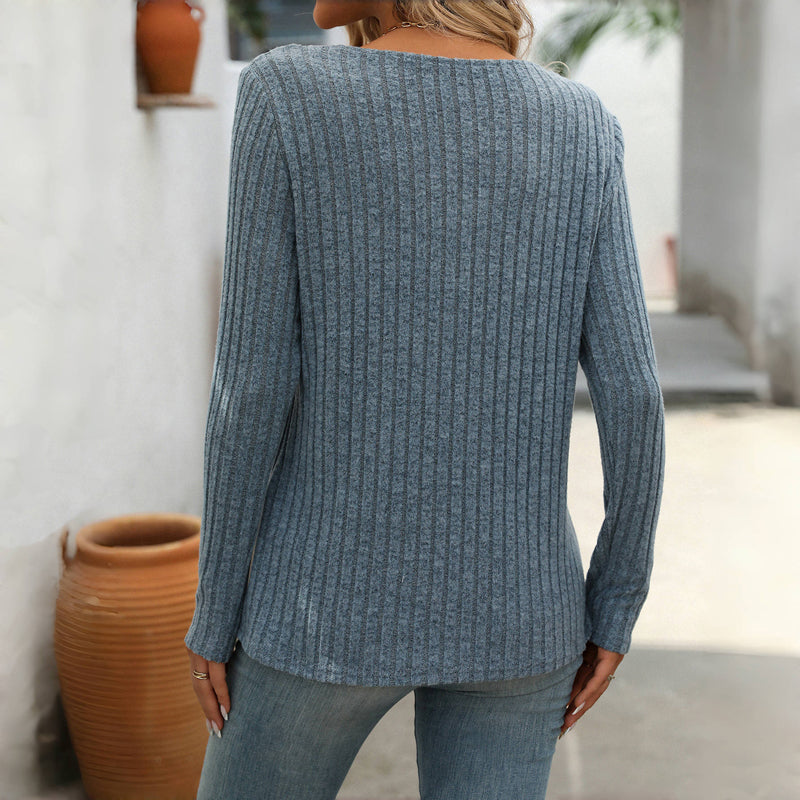 Lässige einfarbige Bluse