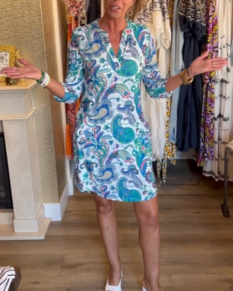 3/4-Ärmel Kleid mit Taschen