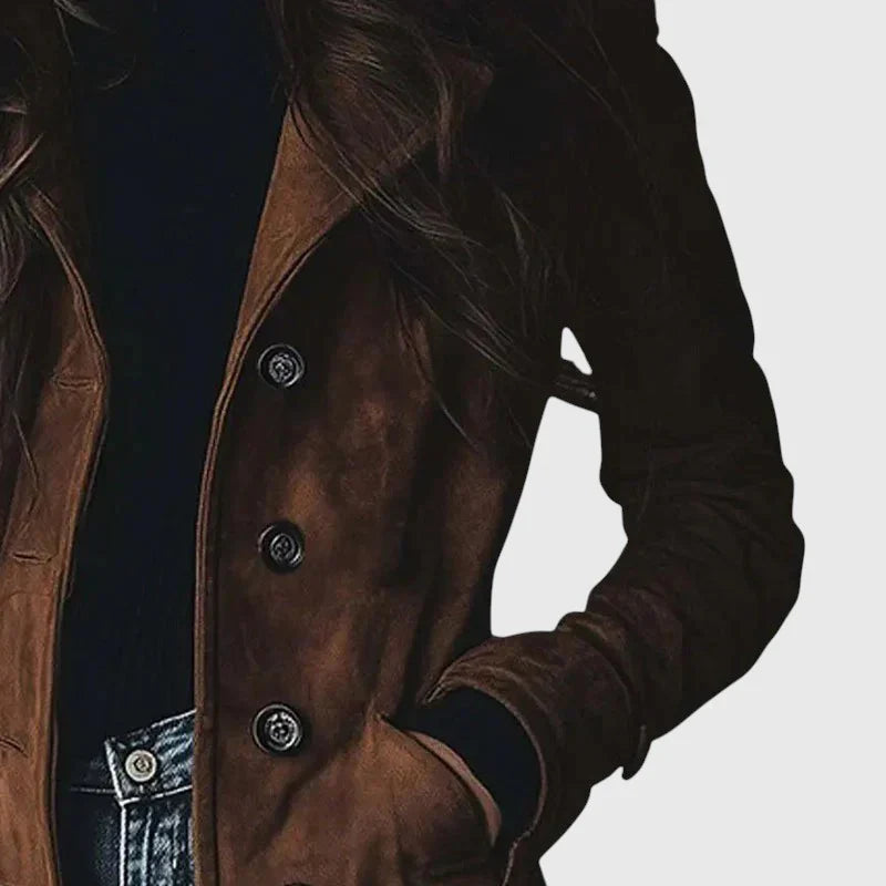 GIULIA BELLINI™ | LANGER Wildleder-MANTEL