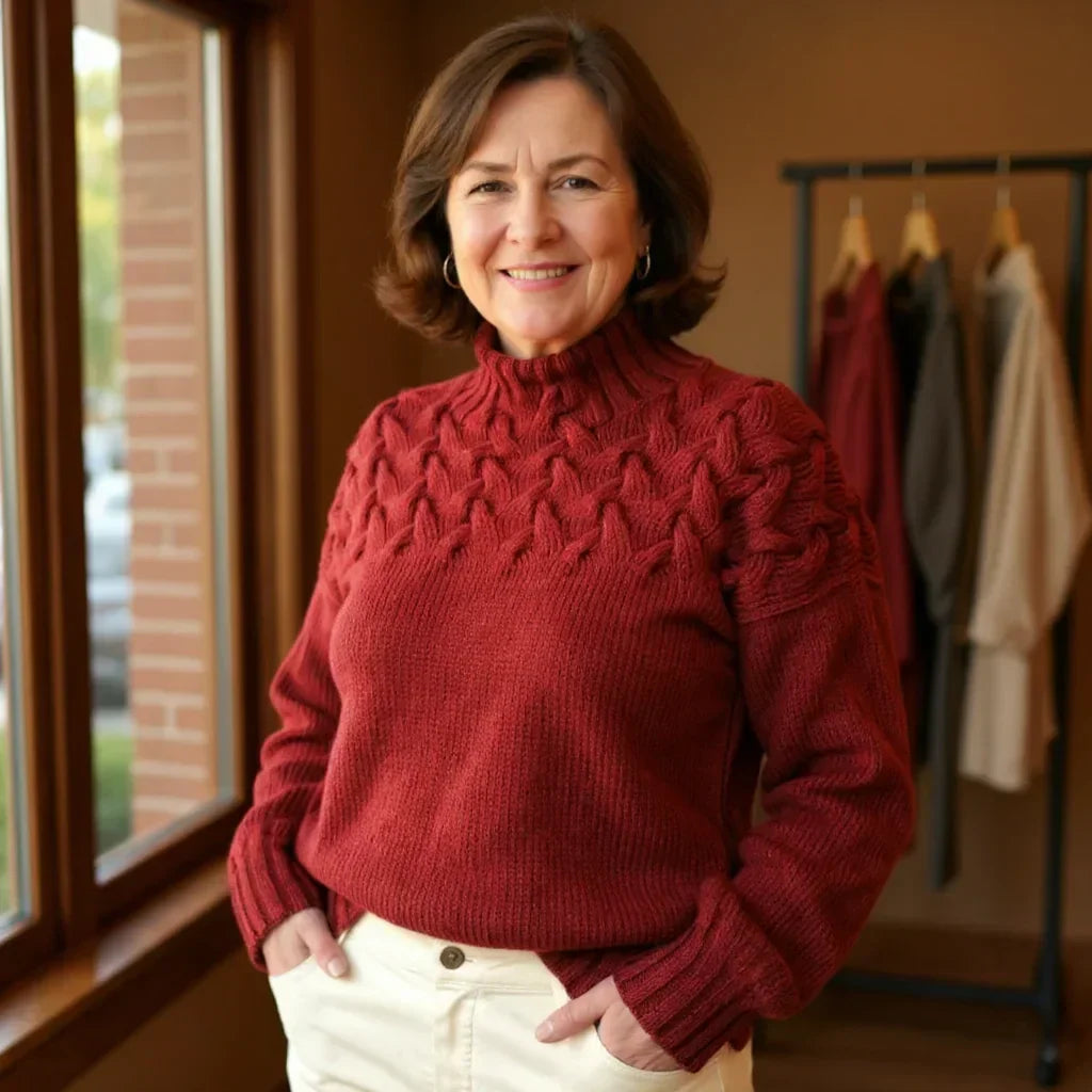 Der Margaret Pullover — Gemütliches Zopfmuster
