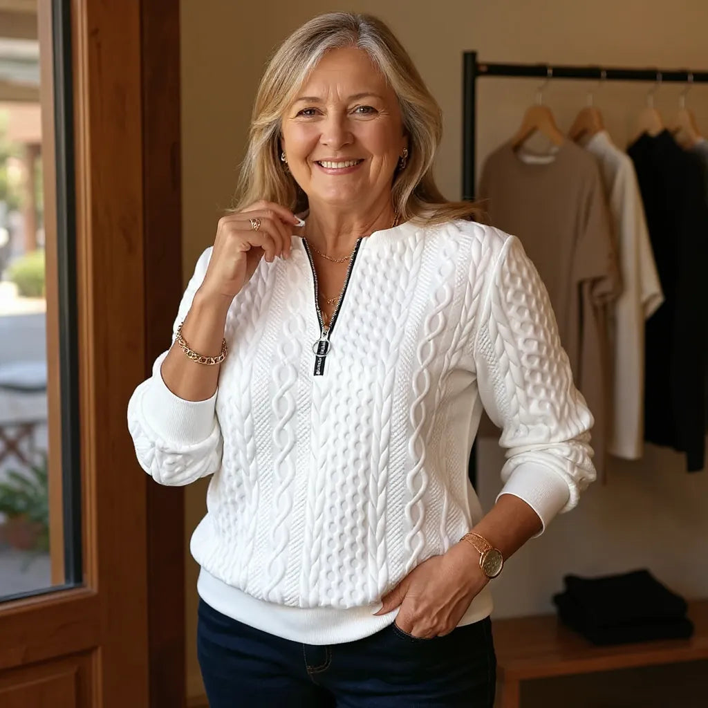 Der Diane Pullover — Der Reißverschluss