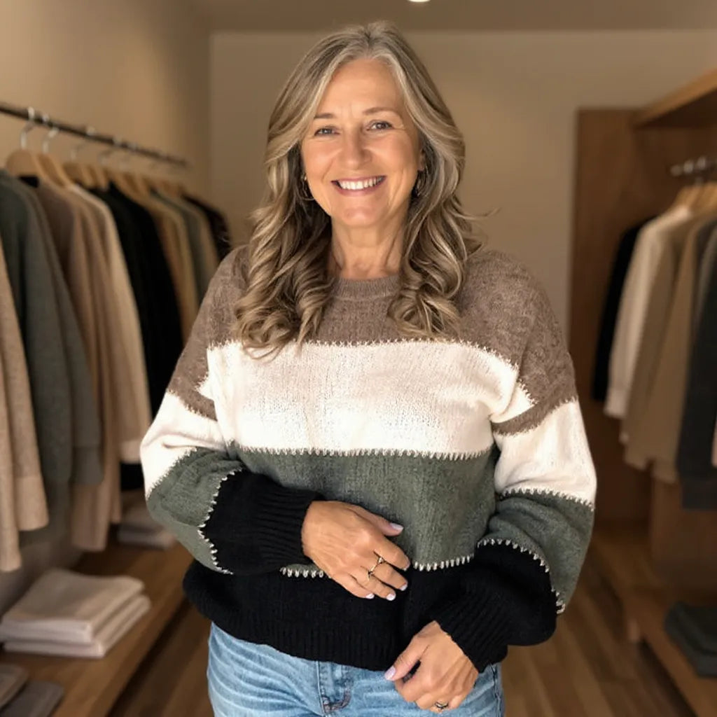 Der Linda Pullover — Gemütlicher Farbblock