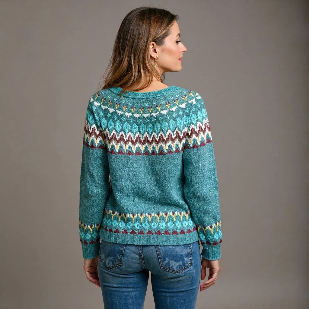 Margaret | Vintage Handgefertigter Isländischer Pullover