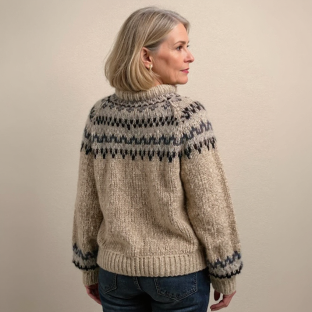Linda | Vintage Handgefertigter Isländischer Pullover