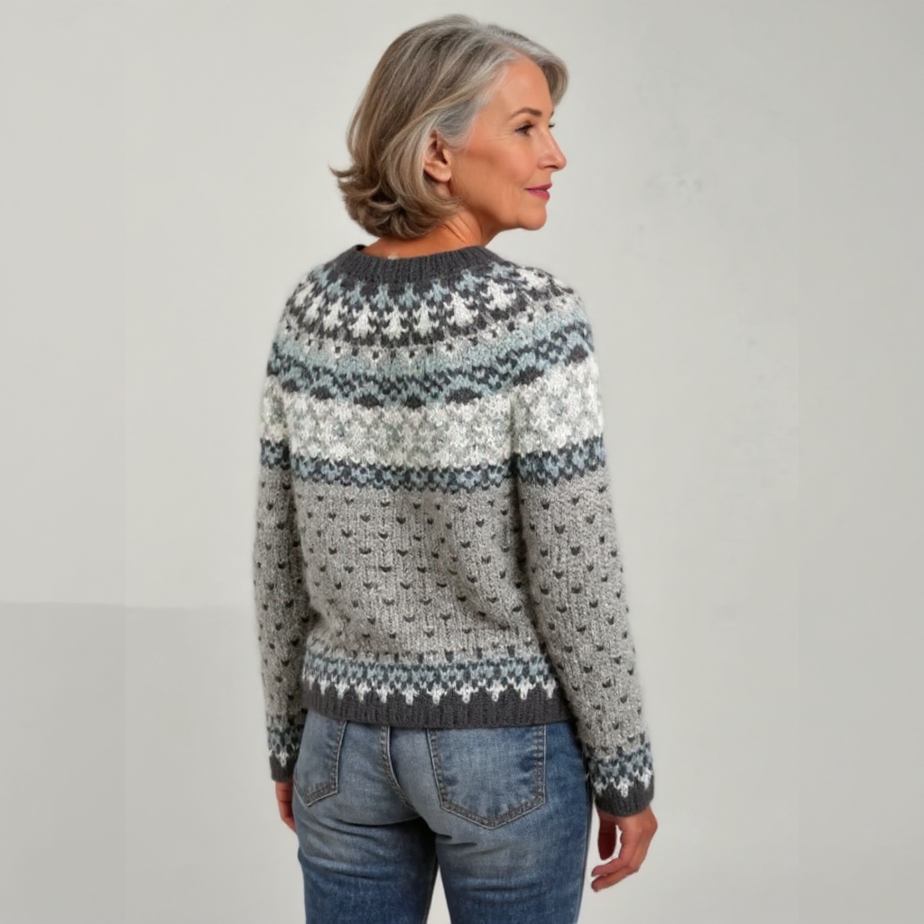 Barbara | Vintage Handgefertigter Isländischer Pullover