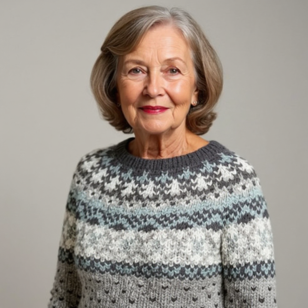 Barbara | Vintage Handgefertigter Isländischer Pullover