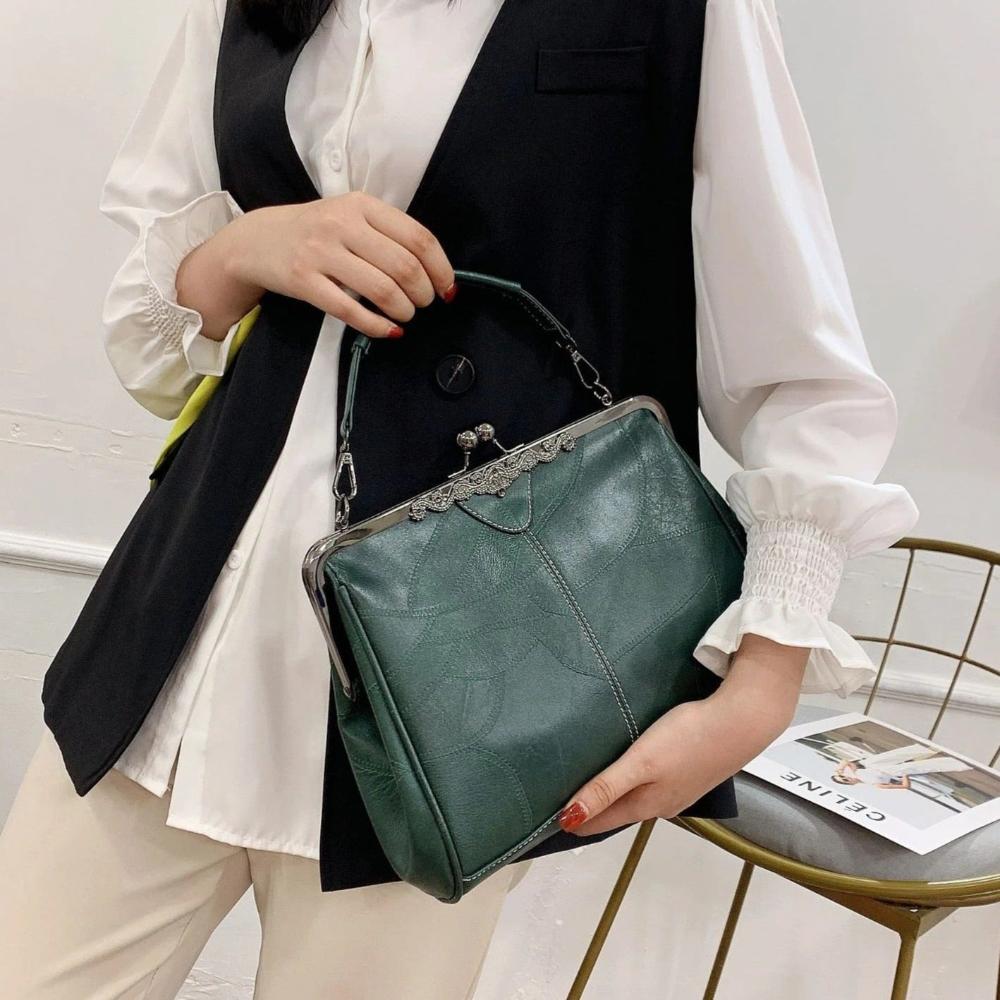 Vintage-Handtasche mit Druckverschluss