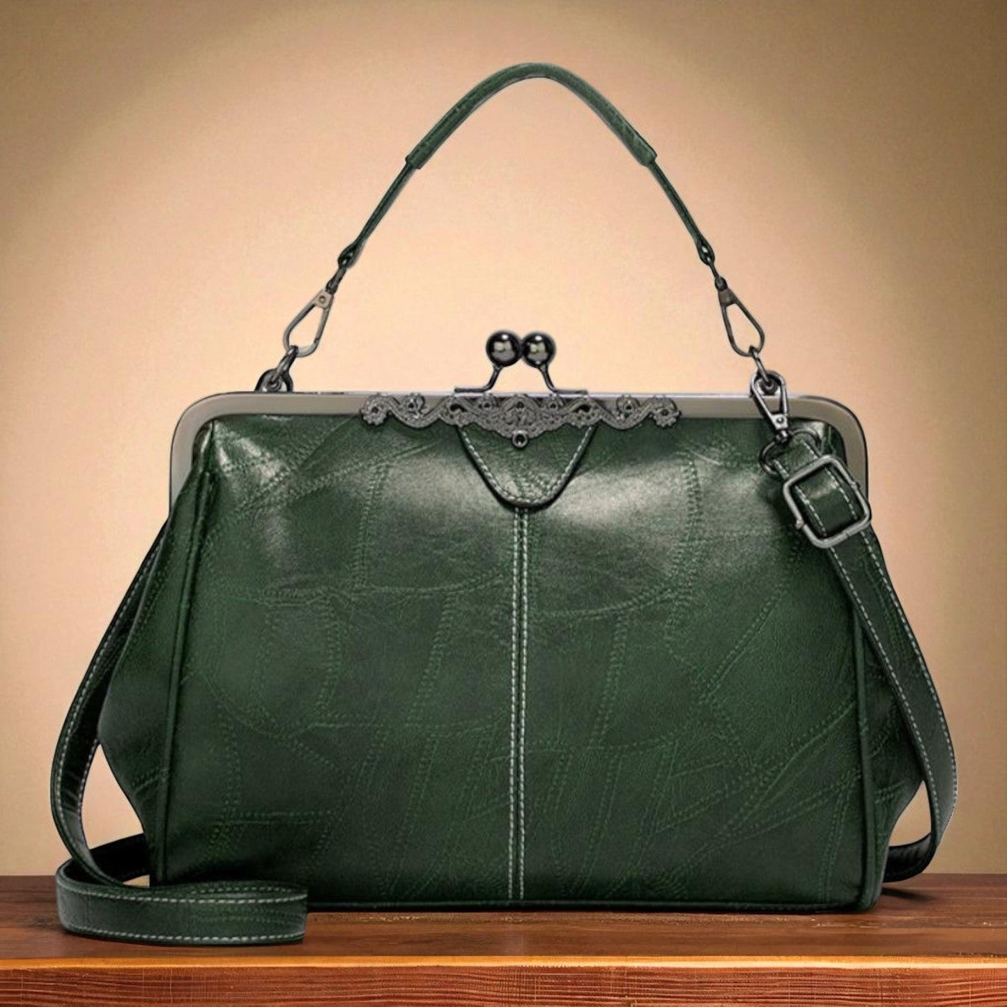 Vintage-Handtasche mit Druckverschluss