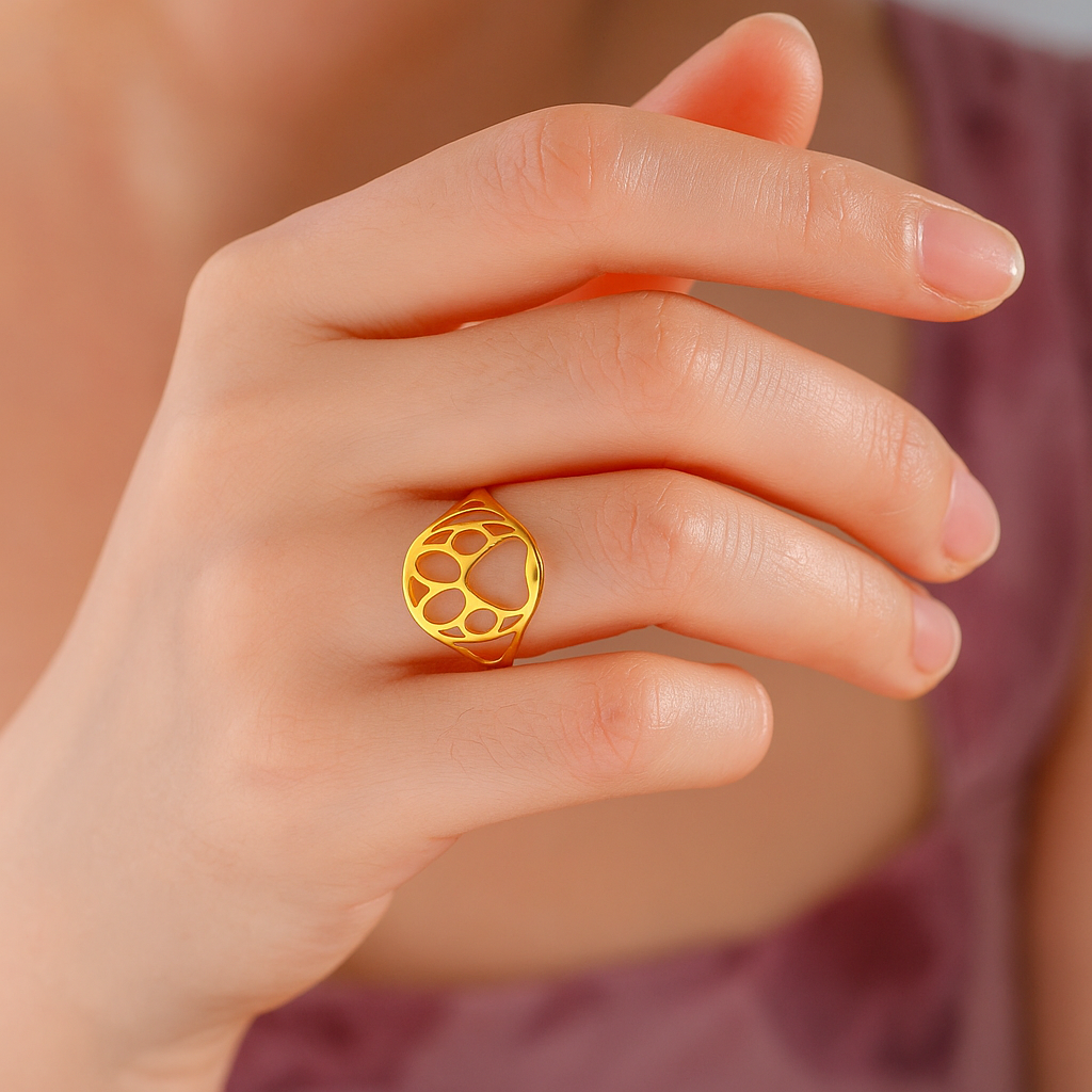 Offener Pfotenring aus Edelstahl – Leicht & Stilvoll