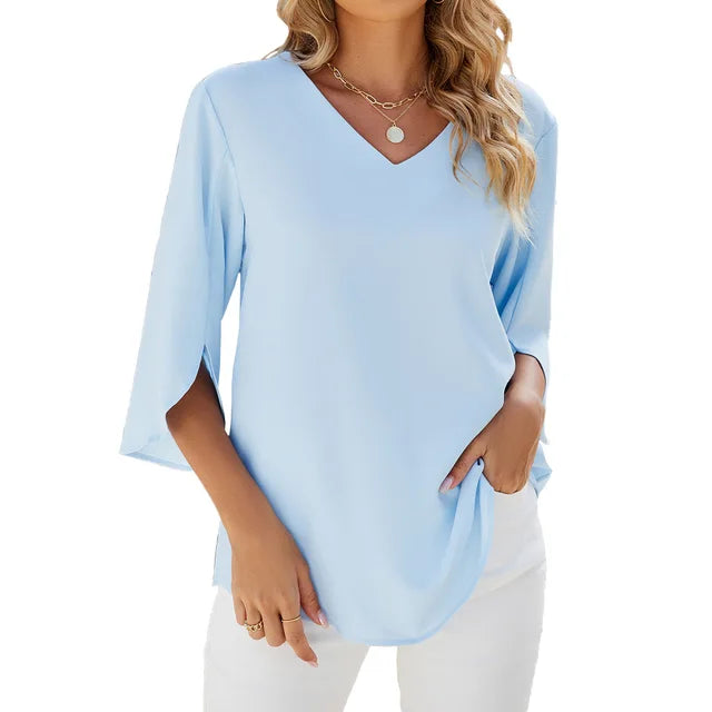 Esmira | Bluse mit V-Ausschnitt