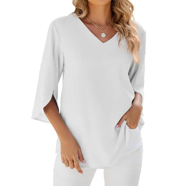 Esmira | Bluse mit V-Ausschnitt