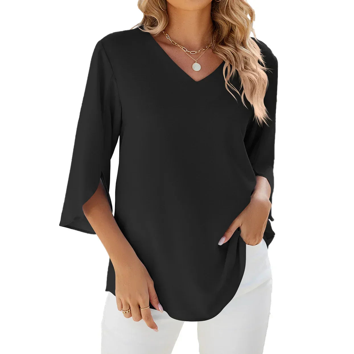 Esmira | Bluse mit V-Ausschnitt