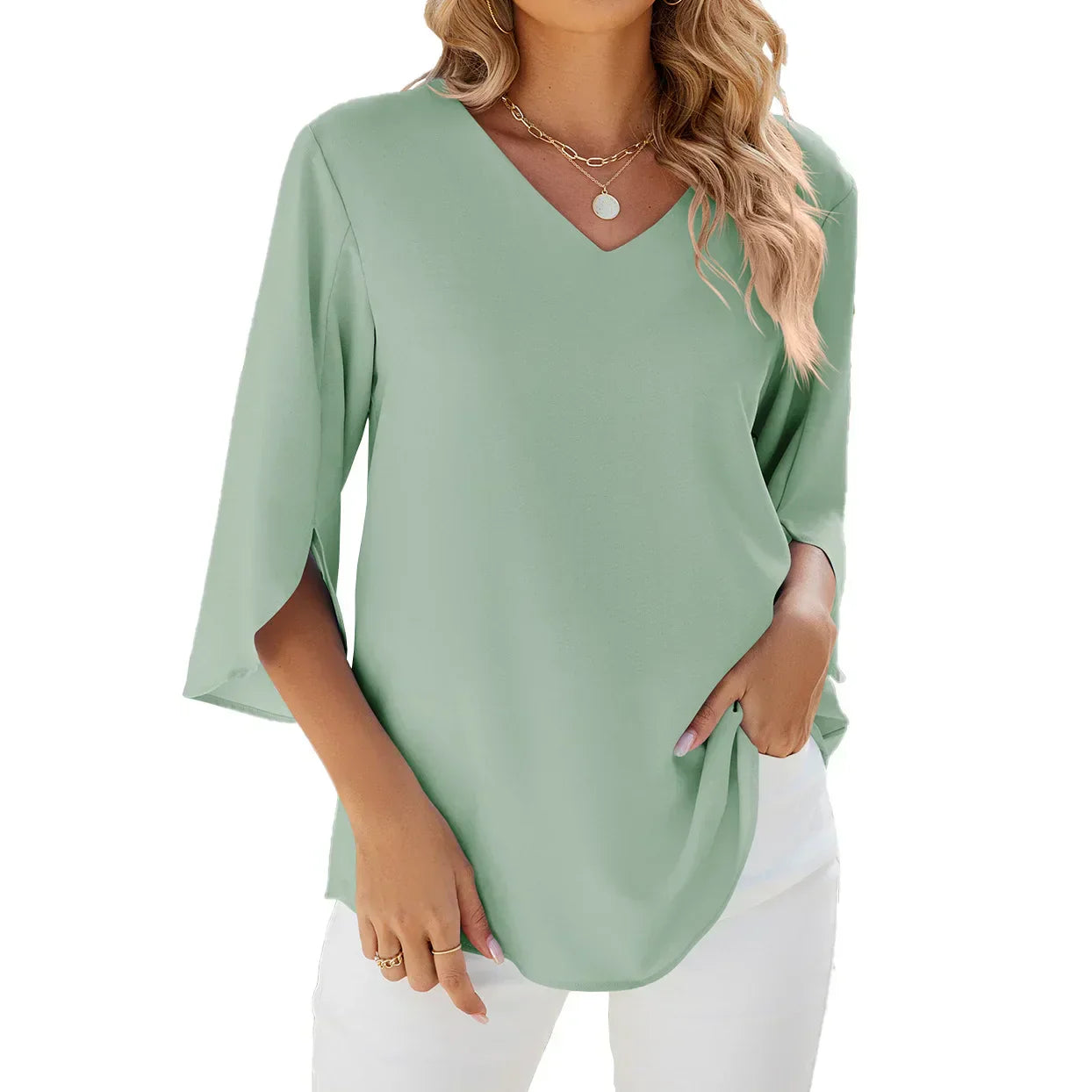 Esmira | Bluse mit V-Ausschnitt