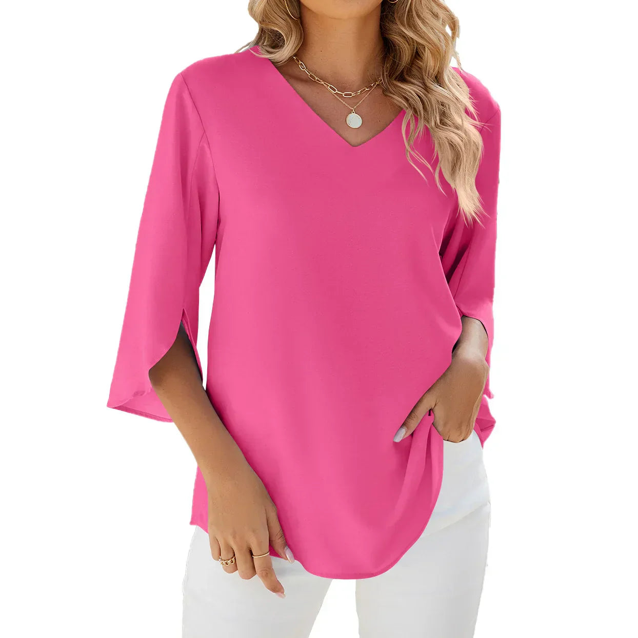 Esmira | Bluse mit V-Ausschnitt