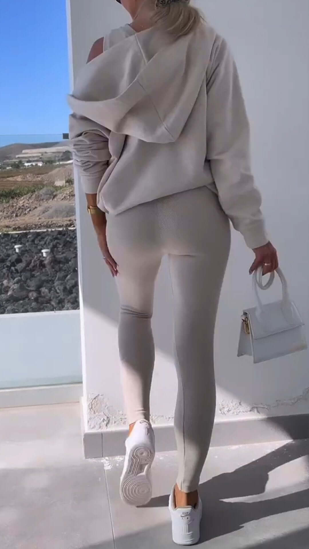 Hooded Cardigan Sweatshirt Drei-Teile Set