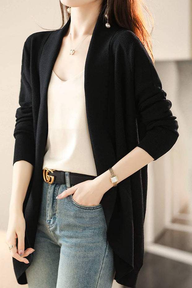 V-Ausschnitt Lässiger Geschichteter Strickcardigan - 2 Farben erhältlich