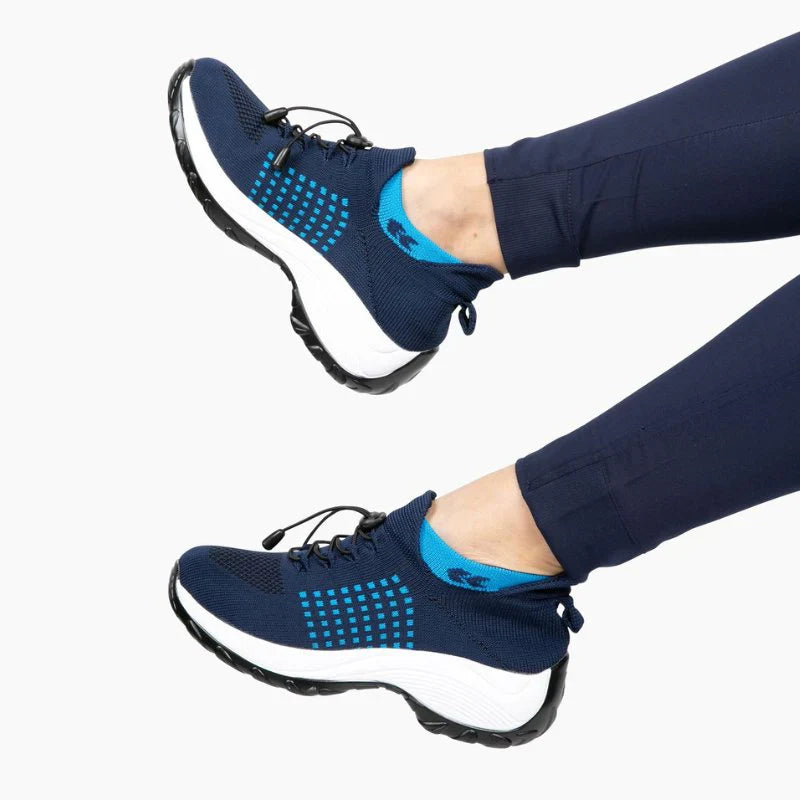 Ortho Stretch Cushion Schuhe Damen - Weiß Blau