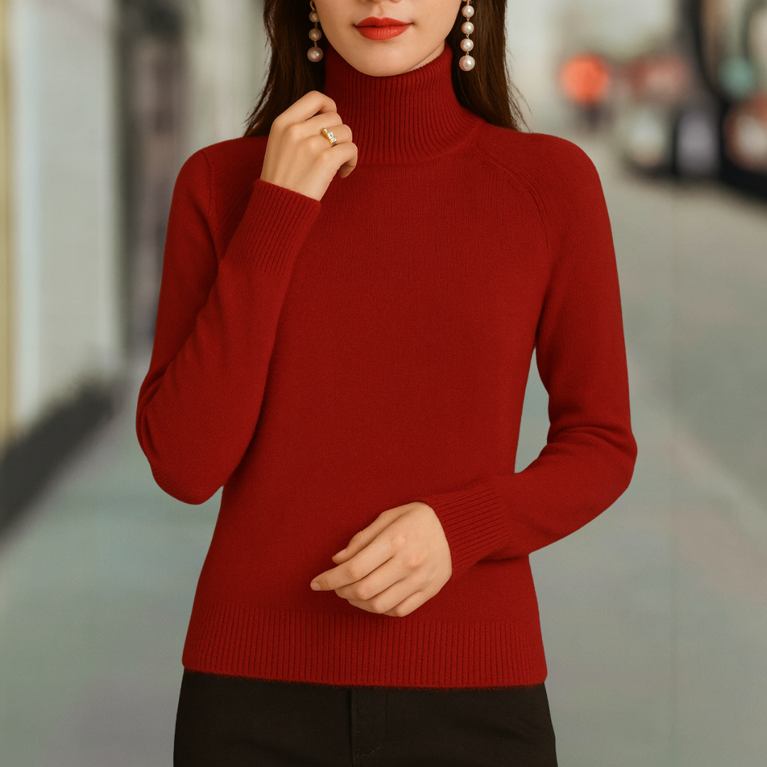 Heather Ultra Soft Classic Pullover Strick-Turtleneck-Pullover