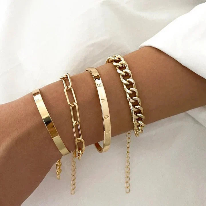 Elan Mercer Armband-Set | Gold