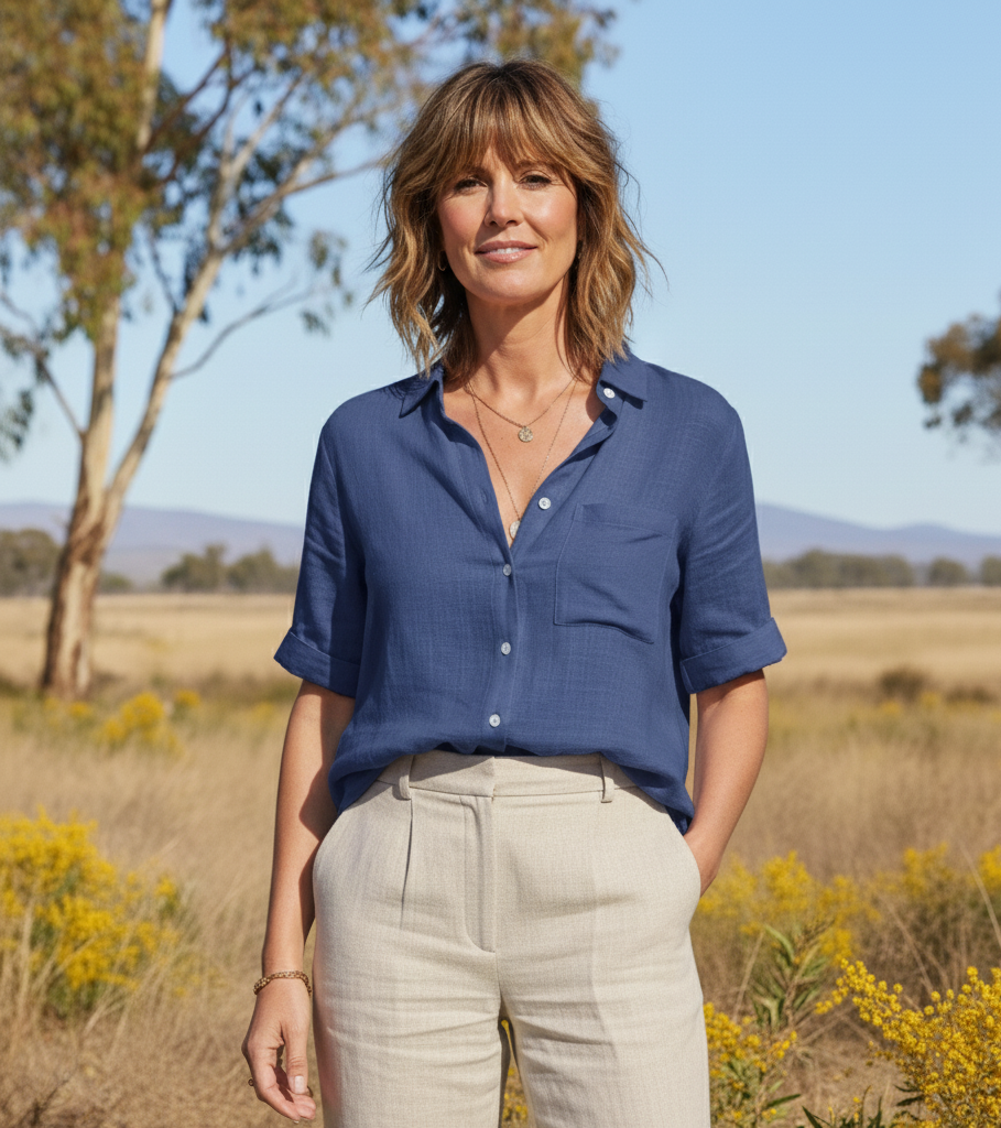 Elisabeth | Bluse mit kurzen Ärmeln