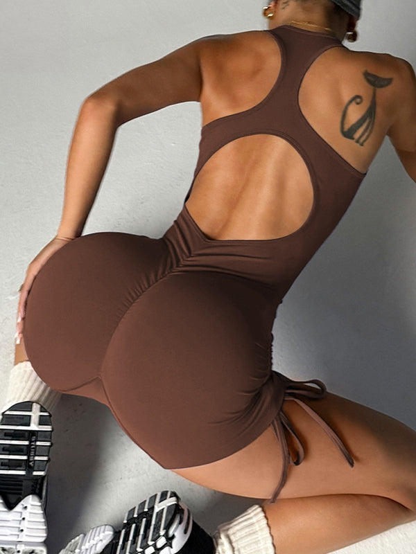 Damen Hollow Out Scrunch Bum Overall