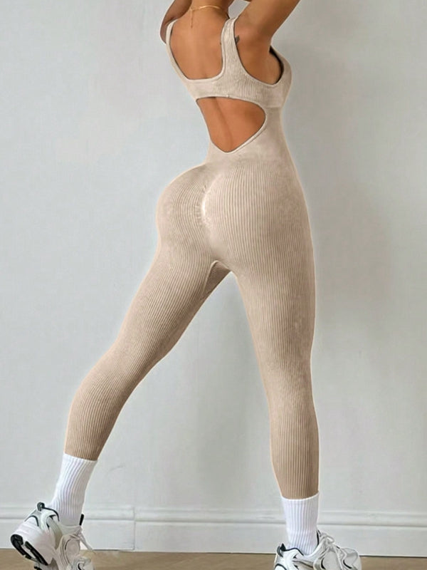 Damen Sexy Tie-Dye Rückenfreier Jumpsuit